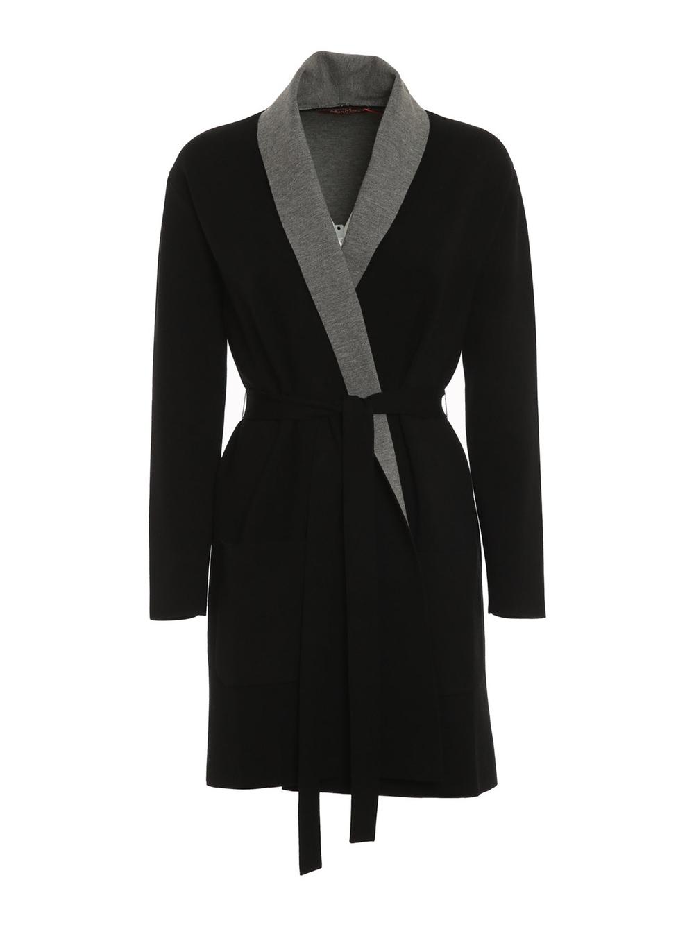 Max Mara Studio - Cappotto in Maglia Nero Donna - RIOM 009