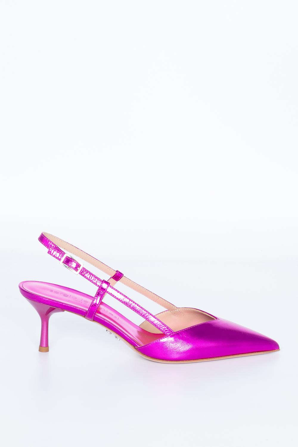 Sergio Levantesi - Scarpa Slingback Lamina Fuxia  - CHANTAL