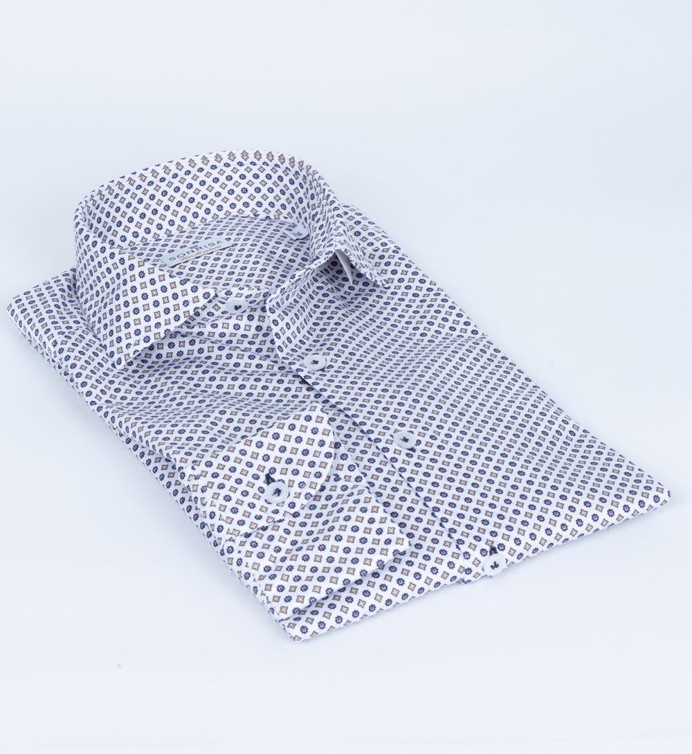 Sonrisa - Camicia Fantasia Stretch Uomo - FJ15B878J354