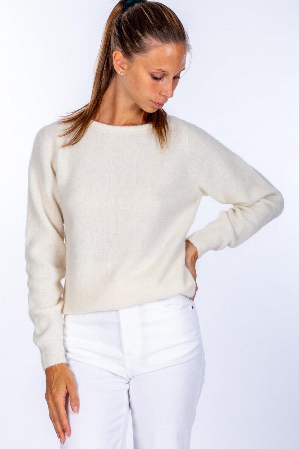 Zanone - Maglione Alpaca Bianco Panna - 852929 Z0842