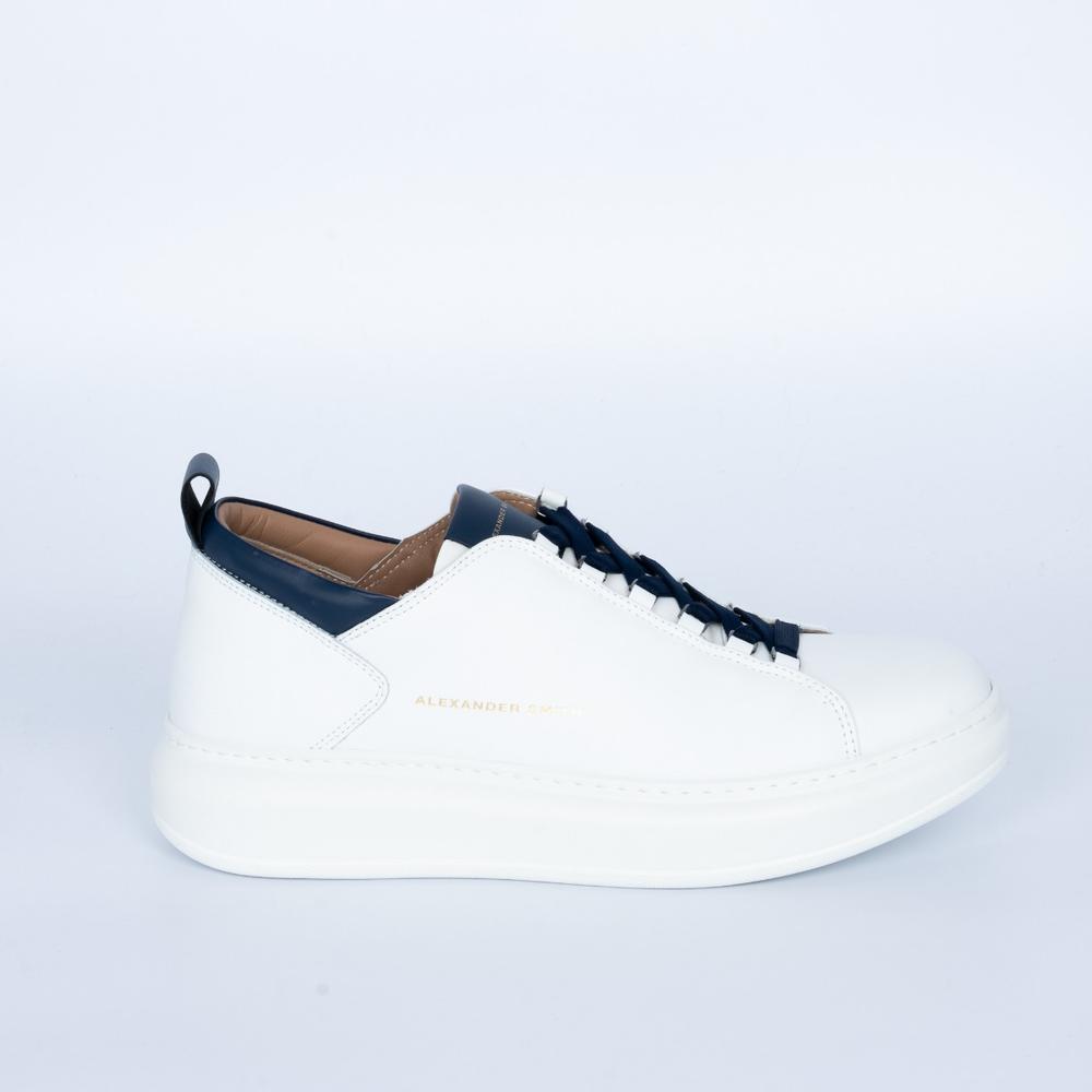 Alexander Smith - Sneaker WEMBLEY Bianco/Blu Uomo - W2U 80WBL