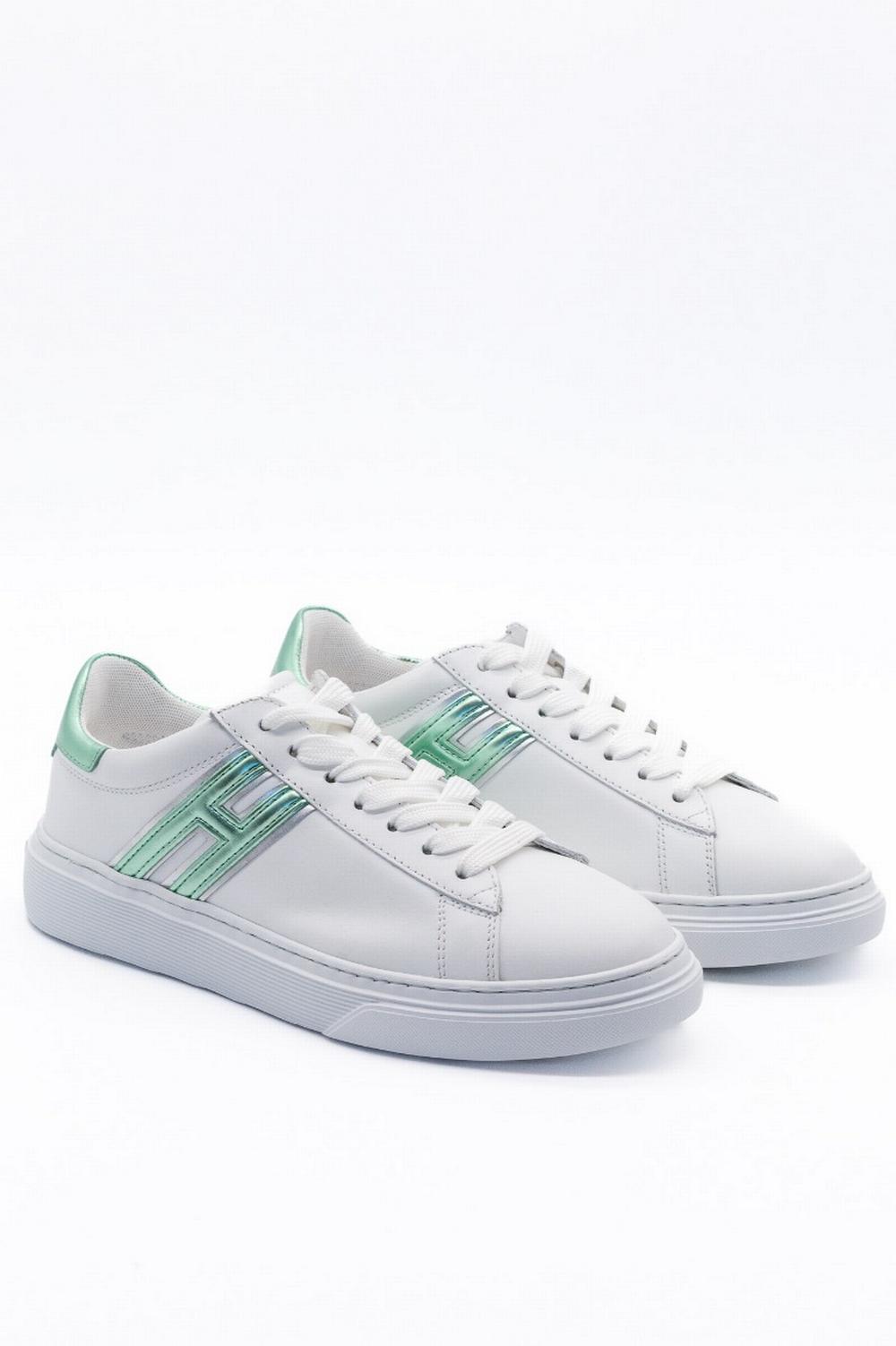 Hogan - Sneaker H365 Bianco/Verde Donna - HXW3650J310RMW0RUO