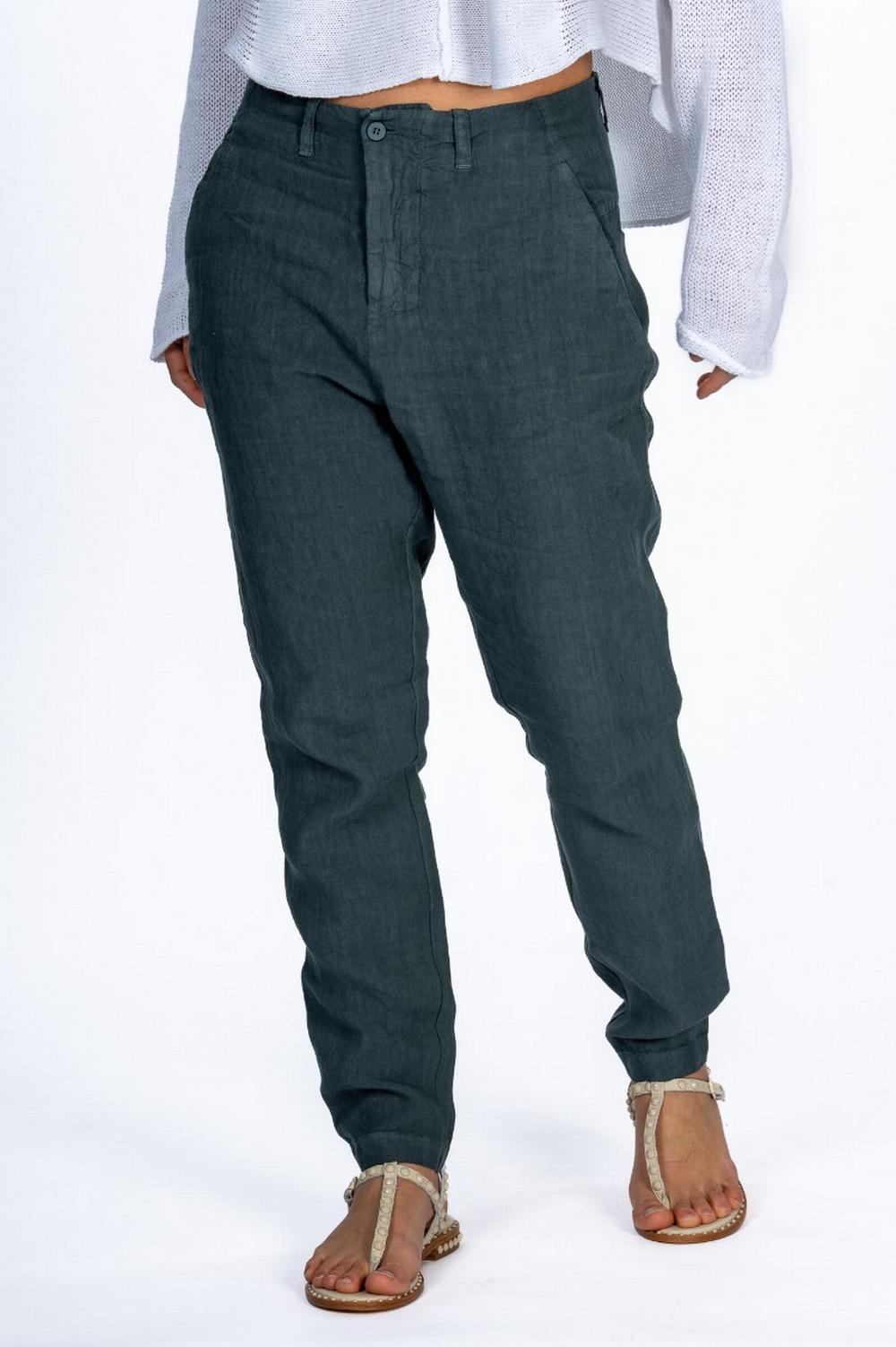 Transit - Pantalone Lino Verde - TRTD138 15