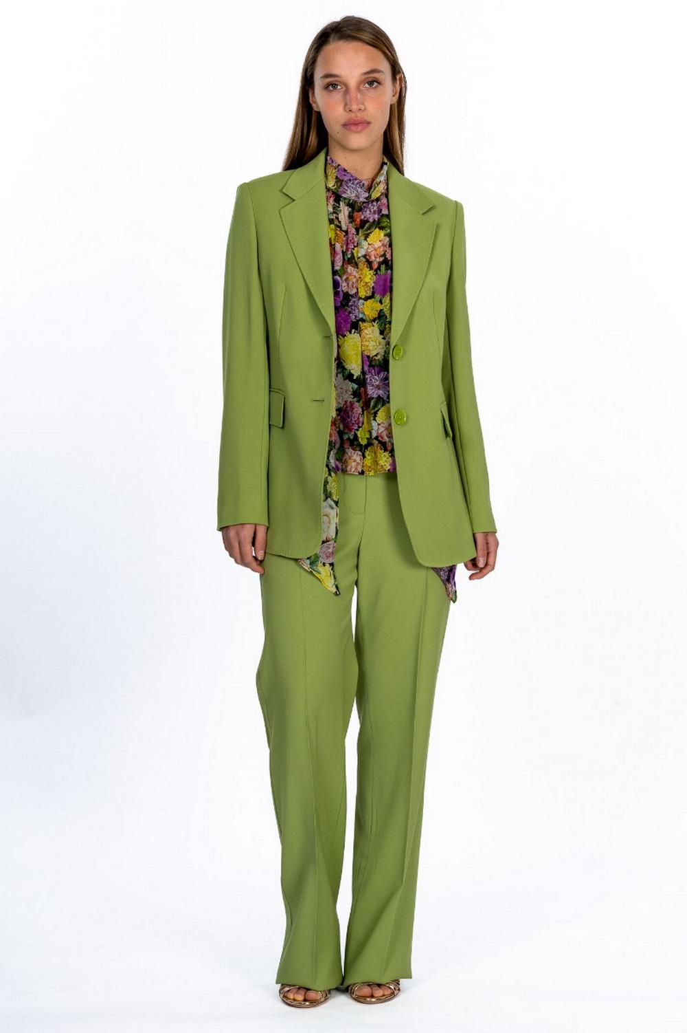 Max Mara Studio - Blazer ROSETTA Monopetto Verde - ROSETTA 031