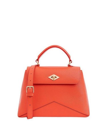 Ballantyne orange leather shoulder bag 